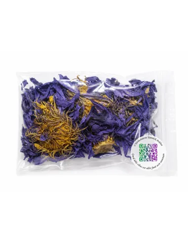 Lotus Bleu sachet verso  (Nymphaea caerulea)  - "L'herboristerie Yannick Bohbot"