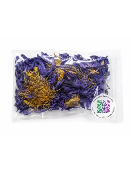 Lotus Bleu sachet verso  (Nymphaea caerulea)  - "L'herboristerie Yannick Bohbot"